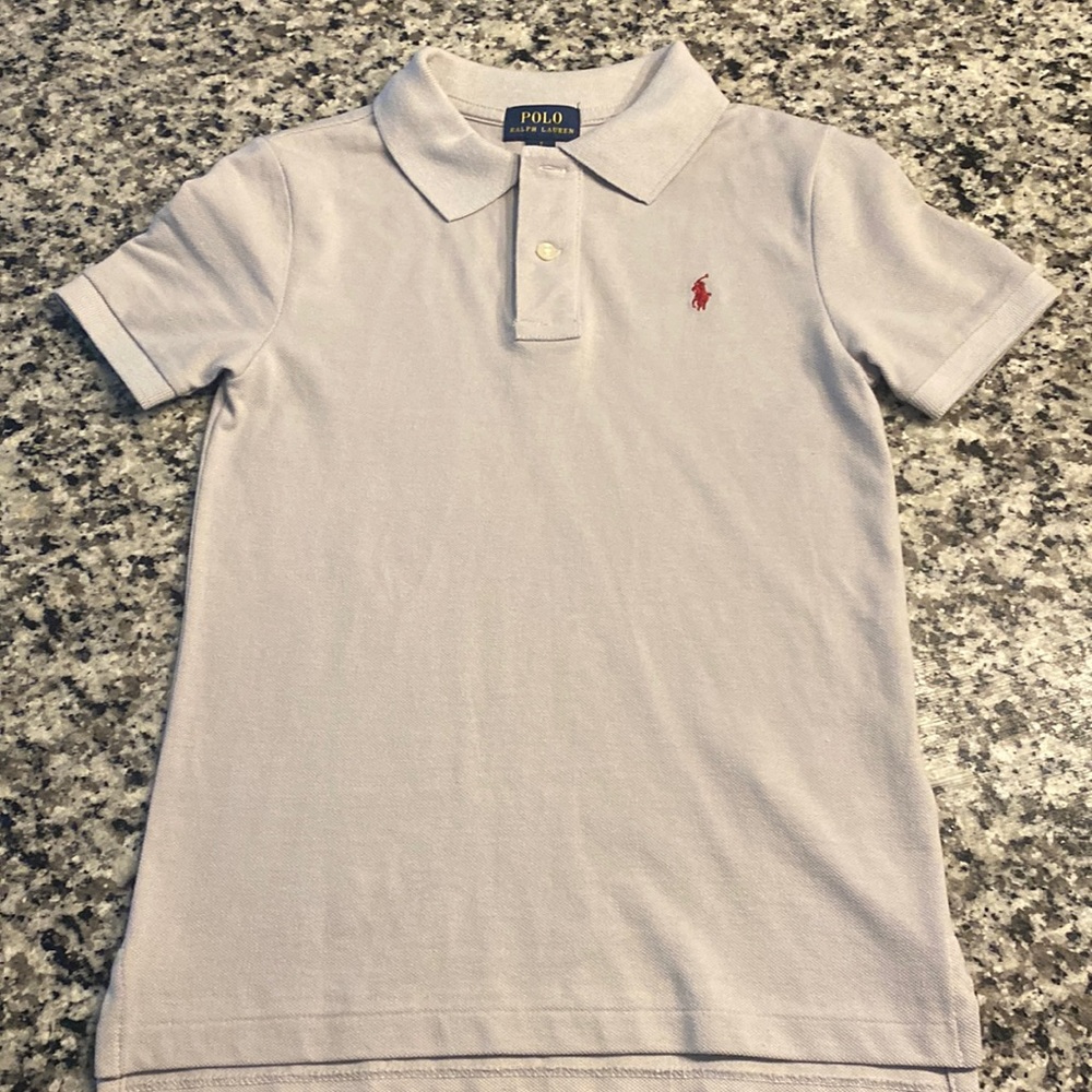 GRAY POLO ☑️☑️☑️KIDS SIZE 7